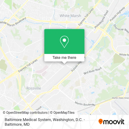 Baltimore Medical System map