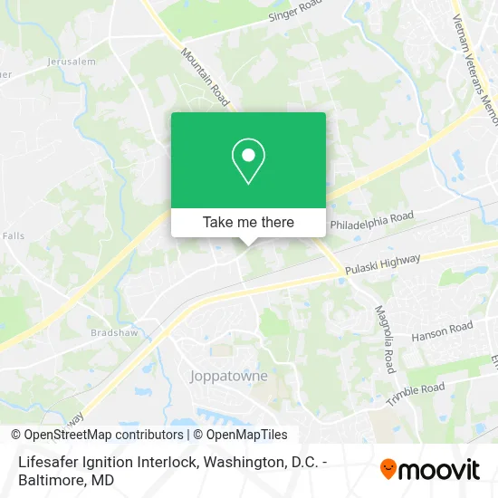 Lifesafer Ignition Interlock map