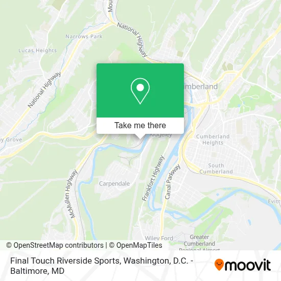 Final Touch Riverside Sports map