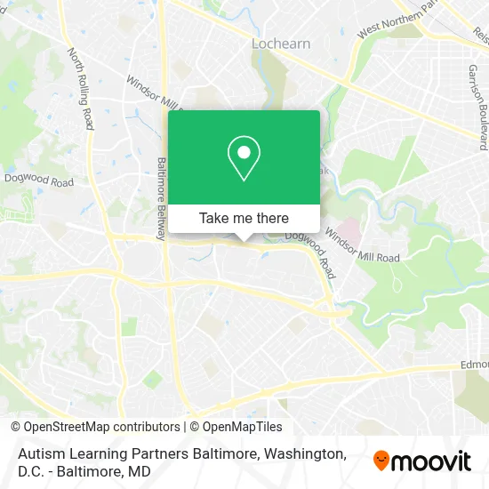 Autism Learning Partners Baltimore map
