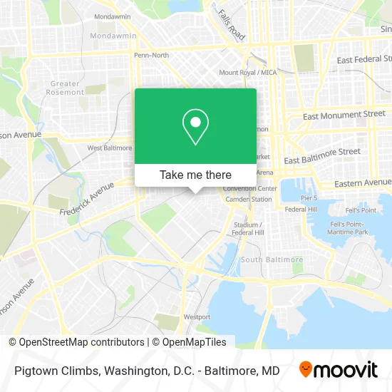 Pigtown Climbs map