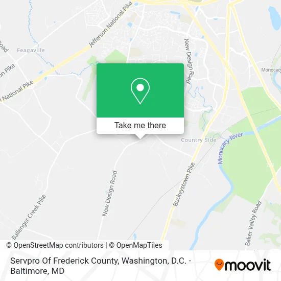 Servpro Of Frederick County map