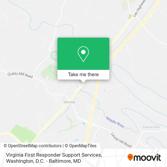 Virginia First Responder Support Services map