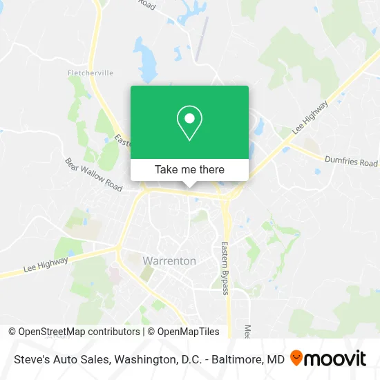 Steve's Auto Sales map