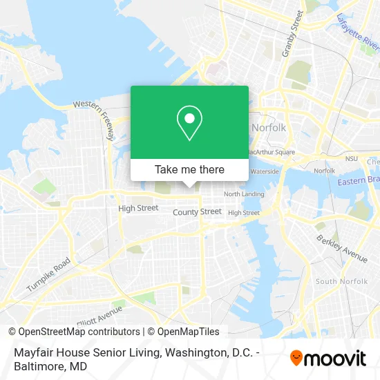 Mayfair House Senior Living map