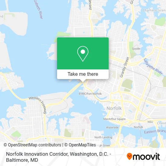 Norfolk Innovation Corridor map