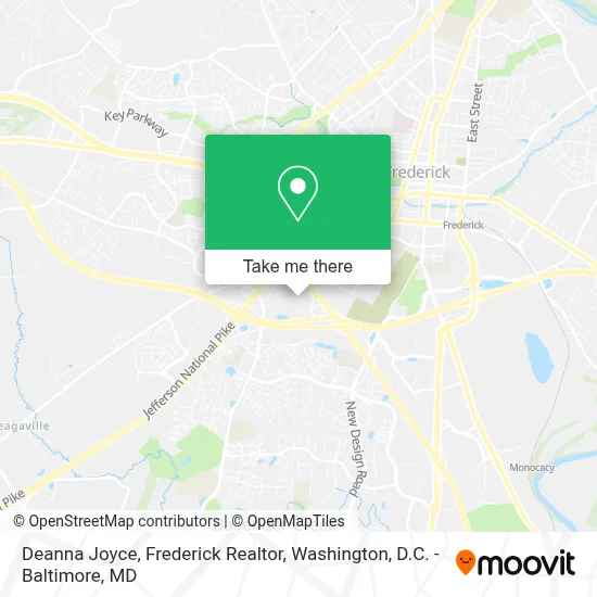 Deanna Joyce, Frederick Realtor map