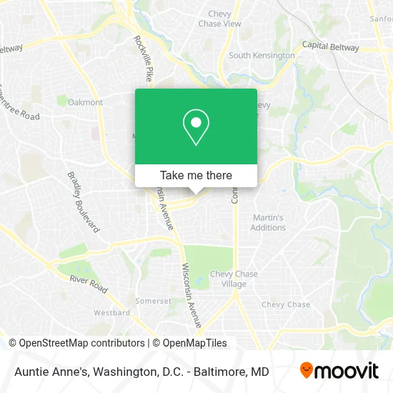 Auntie Anne's map