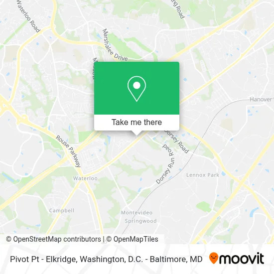 Pivot Pt - Elkridge map