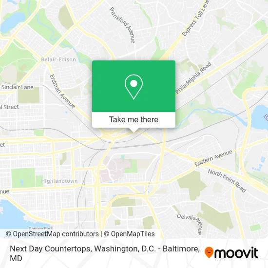 Next Day Countertops map