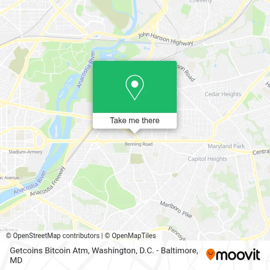 Getcoins Bitcoin Atm map