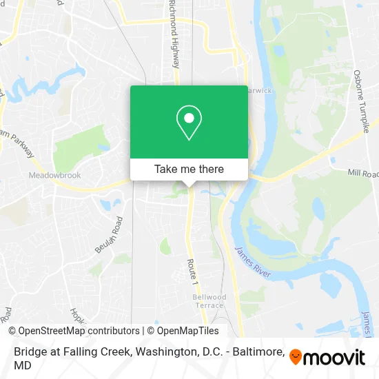 Bridge at Falling Creek map