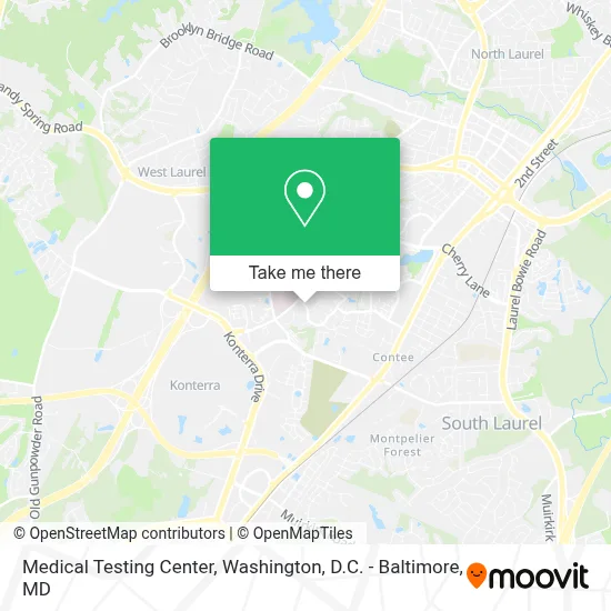 Medical Testing Center map