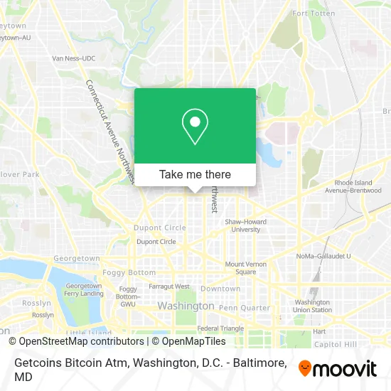 Getcoins Bitcoin Atm map