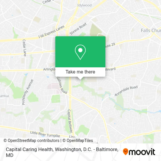 Capital Caring Health map