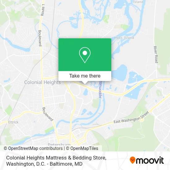 Colonial Heights Mattress & Bedding Store map