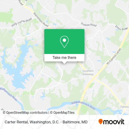 Carter Rental map