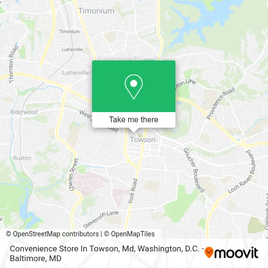 Convenience Store In Towson, Md map