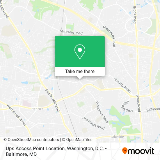 Ups Access Point Location map