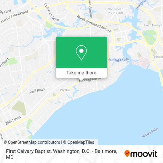 First Calvary Baptist map