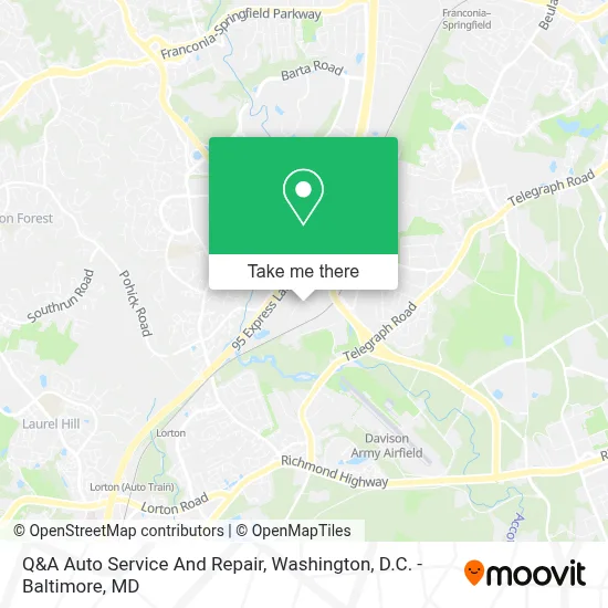 Q&A Auto Service And Repair map
