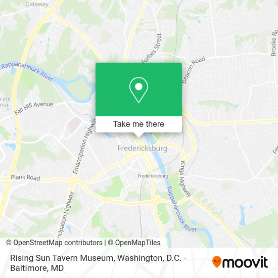 Rising Sun Tavern Museum map