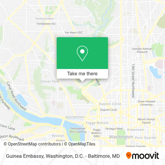 Guinea Embassy map