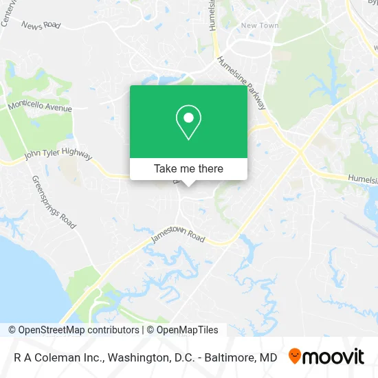 R A Coleman Inc. map