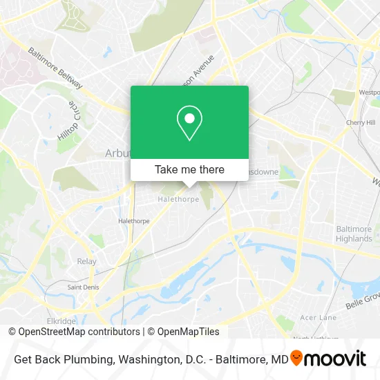 Get Back Plumbing map