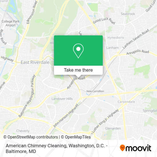 American Chimney Cleaning map