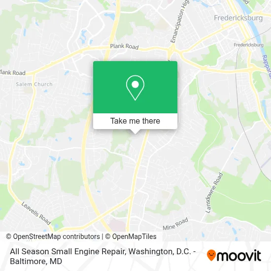 All Season Small Engine Repair map