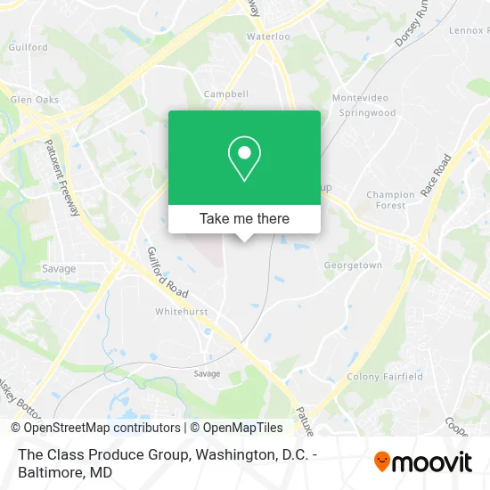 The Class Produce Group map