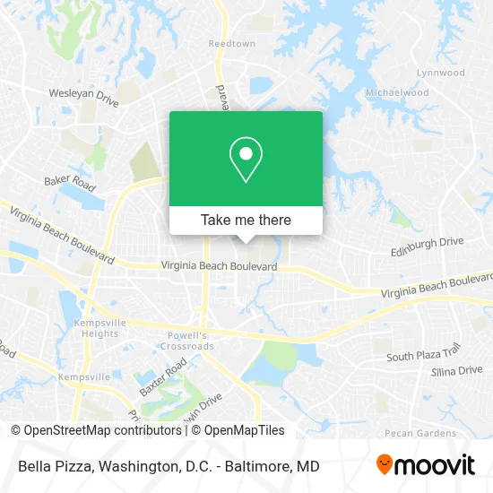 Bella Pizza map
