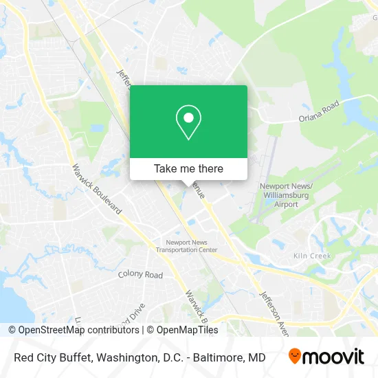 Red City Buffet map