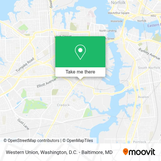 Western Union map