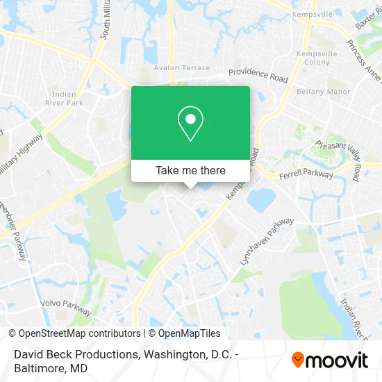 David Beck Productions map