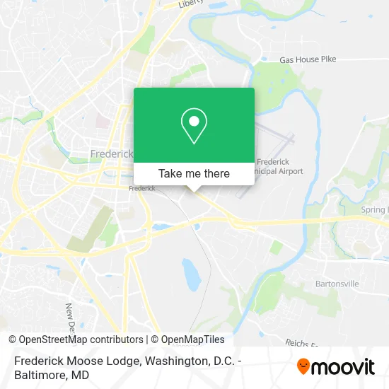 Frederick Moose Lodge map