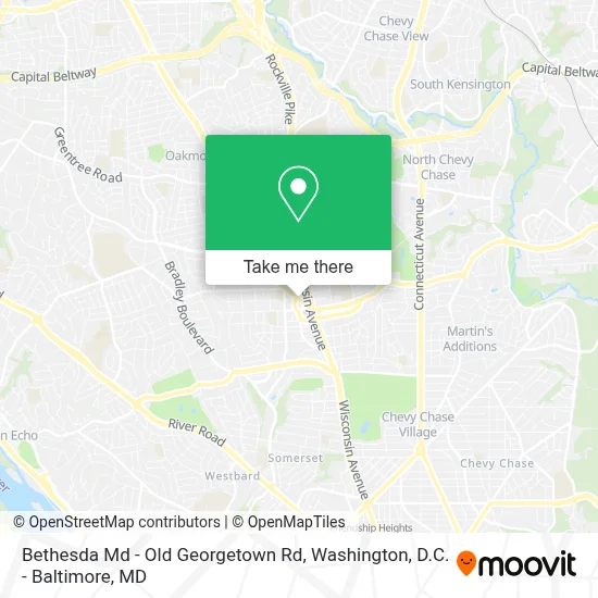 Bethesda Md - Old Georgetown Rd map