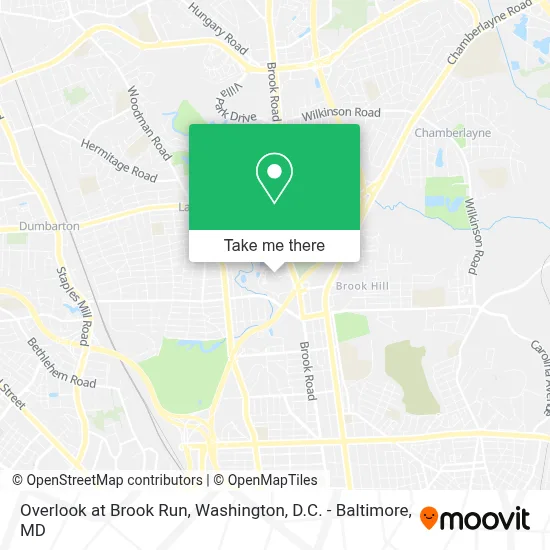 Overlook at Brook Run map