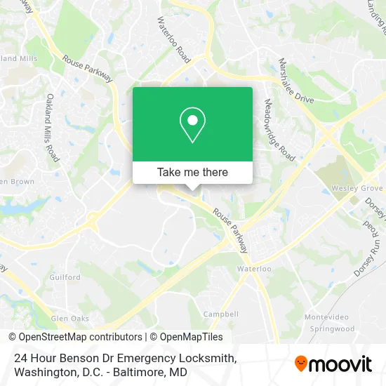 24 Hour Benson Dr Emergency Locksmith map
