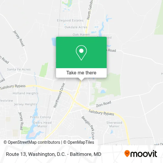 Route 13 map
