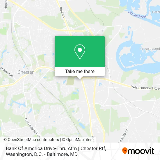Bank Of America Drive-Thru Atm | Chester Rtf map