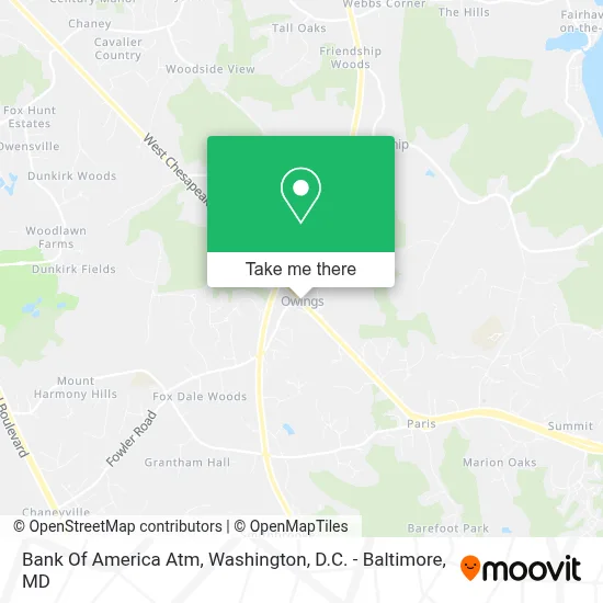 Bank Of America Atm map