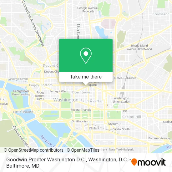 Goodwin Procter Washington D.C. map