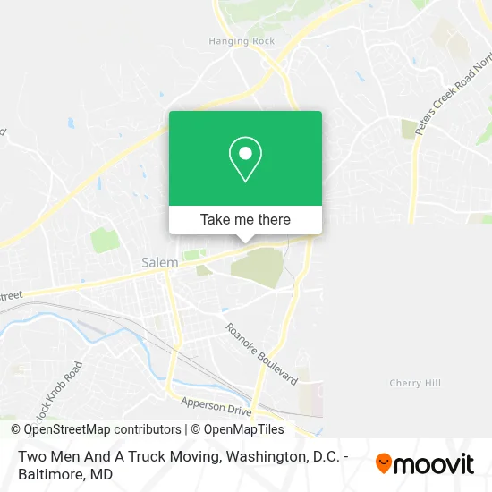 Two Men And A Truck Moving map