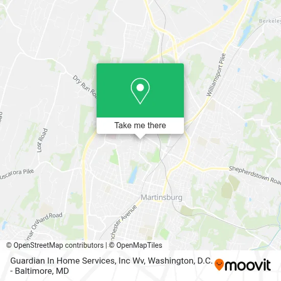 Guardian In Home Services, Inc Wv map