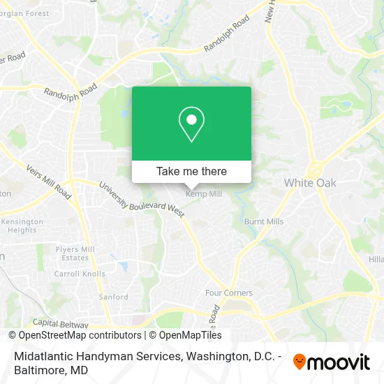 Midatlantic Handyman Services map