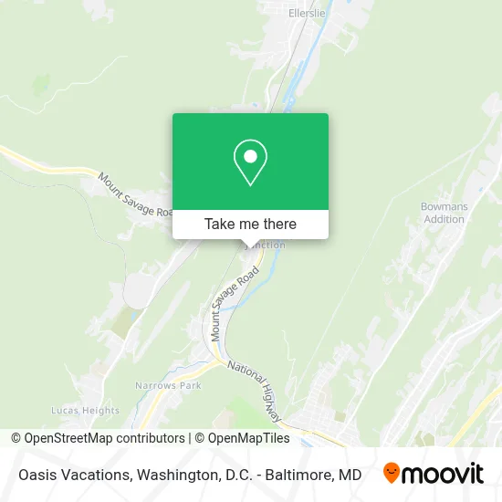 Oasis Vacations map
