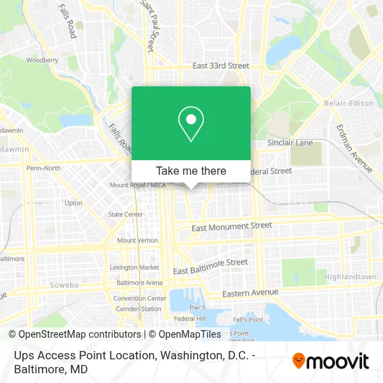 Ups Access Point Location map