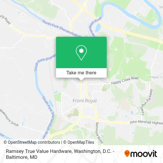 Ramsey True Value Hardware map